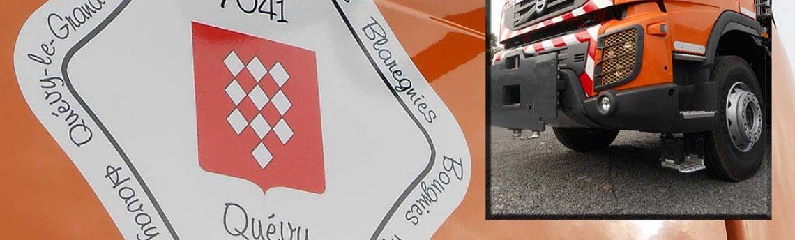 Signalétique de véhicules de chantiers publiques